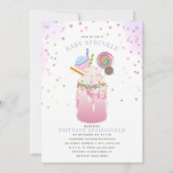 Extreme Crazy Milkshake Girl Baby Shower Sprinkle  Invitation