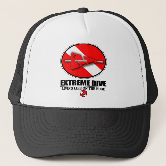 Extreme Dive (Cave Diver) Trucker Hat (Front)