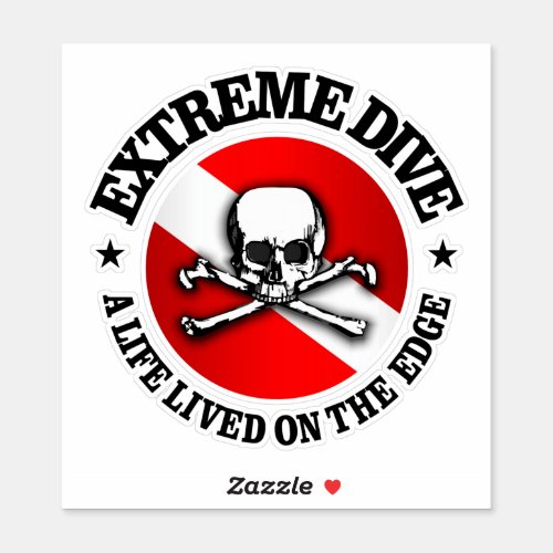 Extreme Dive skull Sticker