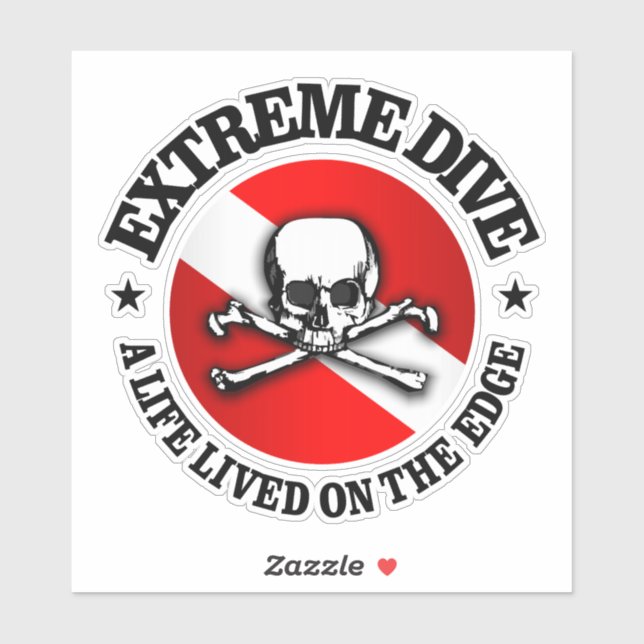 Extreme Dive (skull) Sticker (Sheet)