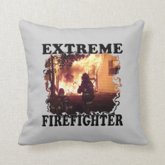 Extreme Firefighter Throw Pillow