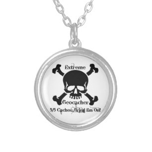 Extreme Geocacher Silver Plated Necklace