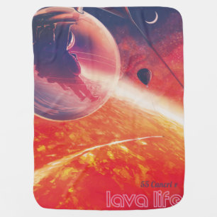 Extreme Hot Air Balloon on Volcanic Hellscape Baby Blanket