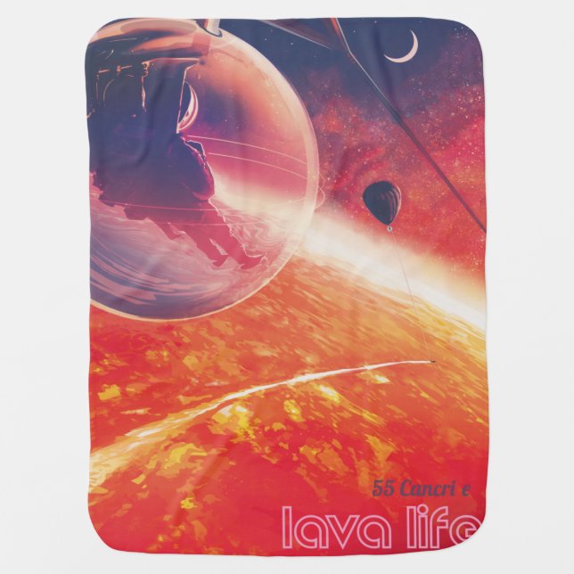 Extreme Hot Air Balloon on Volcanic Hellscape Baby Blanket (Front)