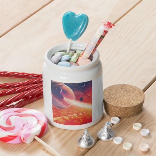 Extreme Hot Air Balloon on Volcanic Hellscape Candy Jar