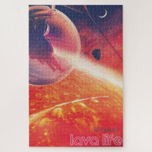 Extreme Hot Air Balloon on Volcanic Hellscape Jigsaw Puzzle