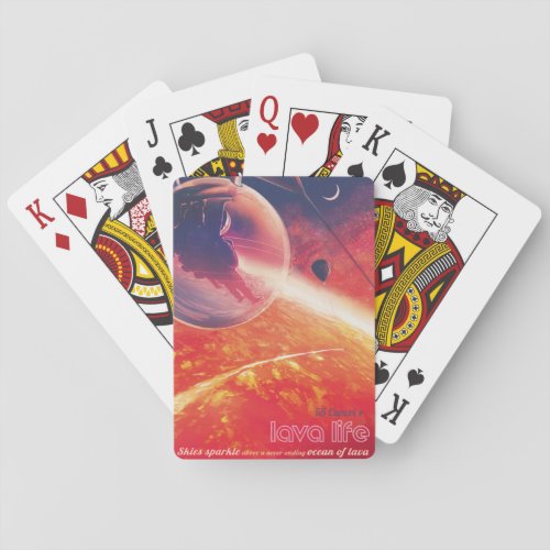 Extreme Hot Air Balloon on Volcanic Hellscape Playing Cards