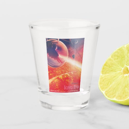 Extreme Hot Air Balloon on Volcanic Hellscape Shot Glass