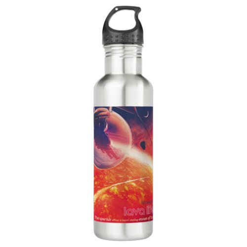 Extreme Hot Air Balloon on Volcanic Hellscape Stainless Steel Water Bottle