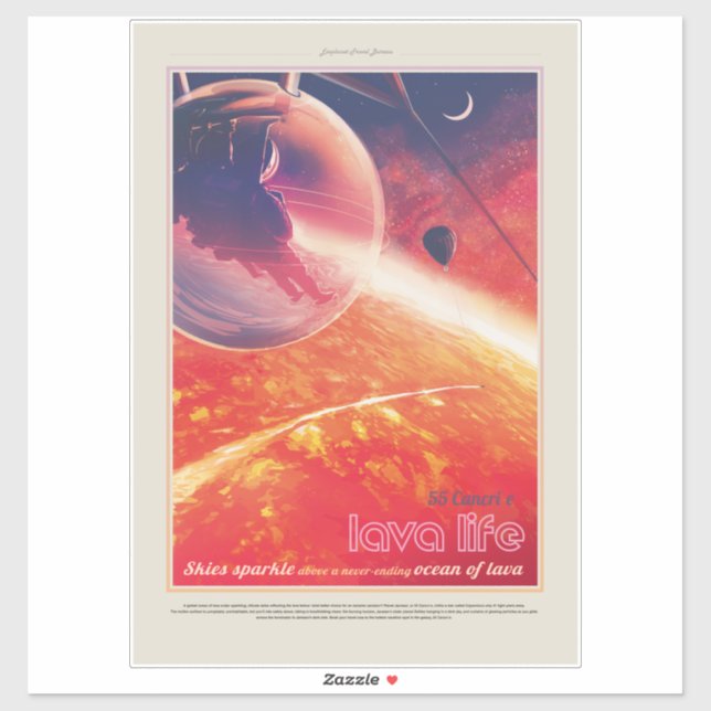 Extreme Hot Air Balloon on Volcanic Hellscape Sticker (Sheet)