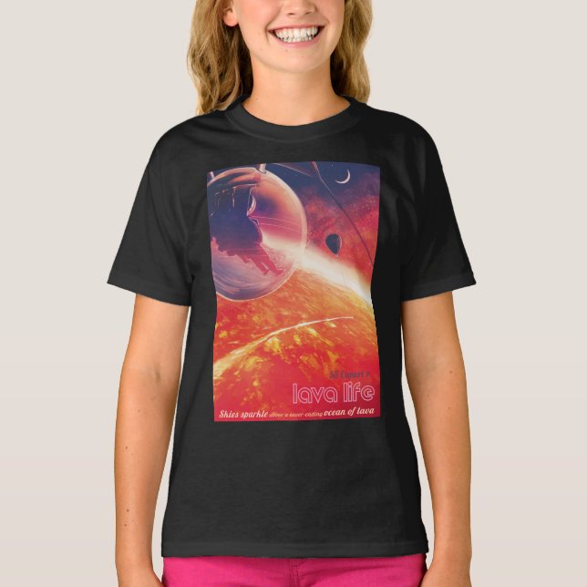 Extreme Hot Air Balloon on Volcanic Hellscape T-Shirt (Front)