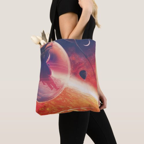 Extreme Hot Air Balloon on Volcanic Hellscape Tote Bag