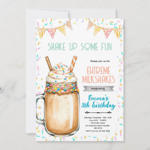 Extreme Milkshakes Birthday Party Invitation