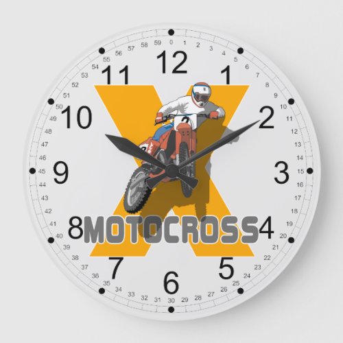 Extreme Motocross Large Clock