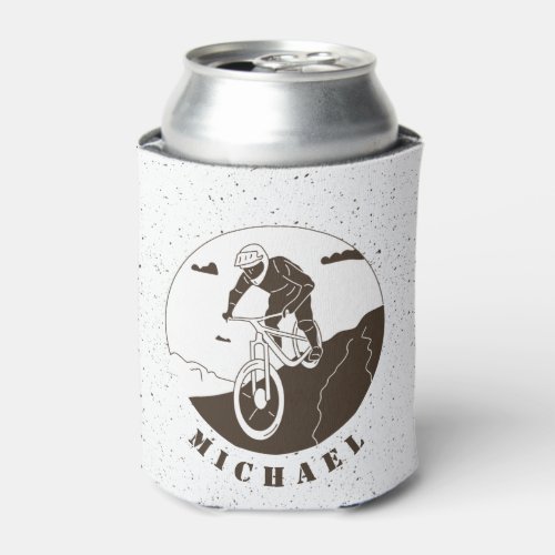 Extreme Mountain Biking Cycling Sport Cyclist Name Can Cooler