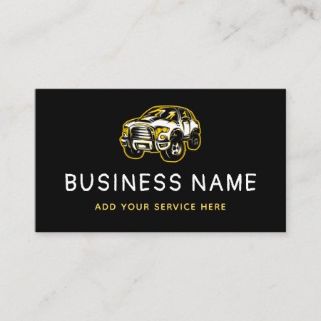 Extreme Off-road Vehicle Sports Car Auto Repair Business Card