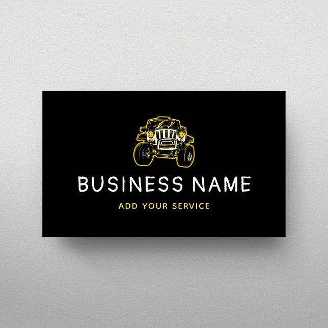 Extreme Offroad Vehicle Sports Car Engine Repair   Business Card (Creator Uploaded)