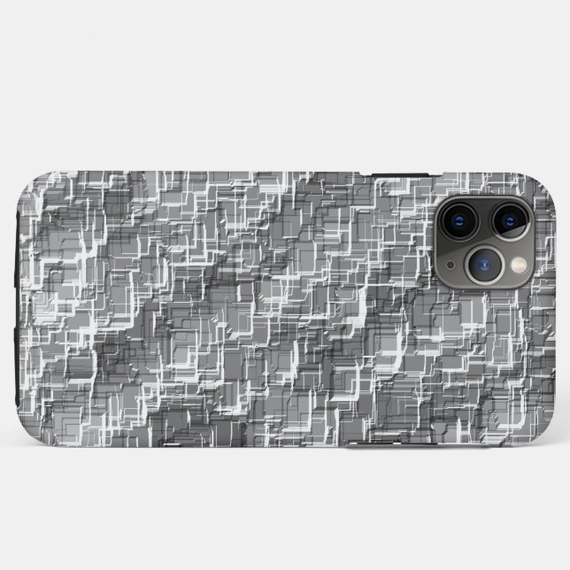 Extreme overlay mess of gray embossed squares Case-Mate iPhone case (Back (Horizontal))