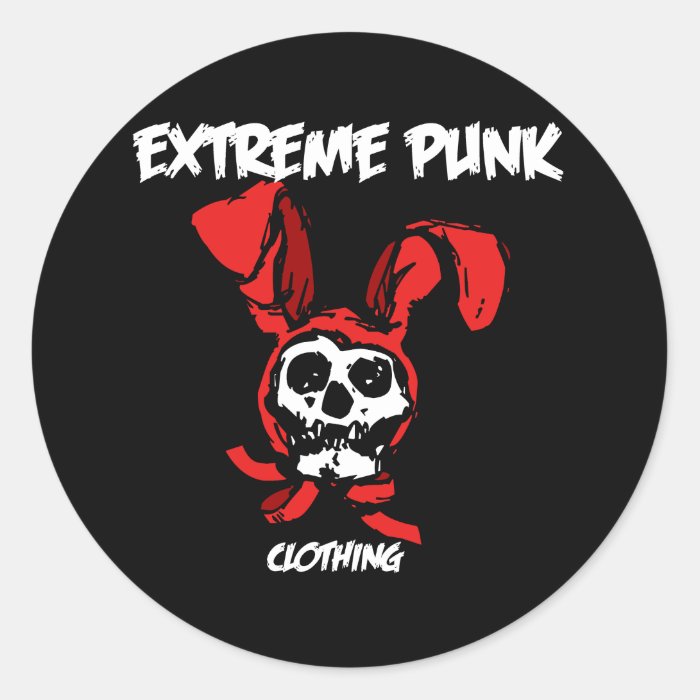 Extreme Punk Rabbit Skull Stickers