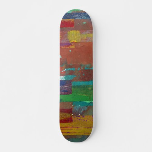 Extreme Rainbow Color Grid Abstract Skateboard