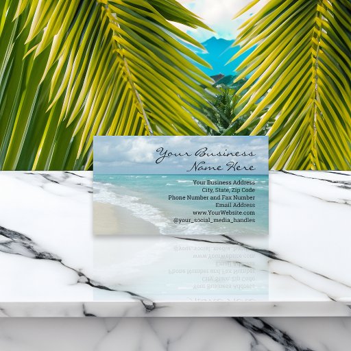 Customizable Extreme Relaxation Beach View Business Cards