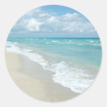 Extreme Relaxation Beach View White Sand Classic Round Sticker