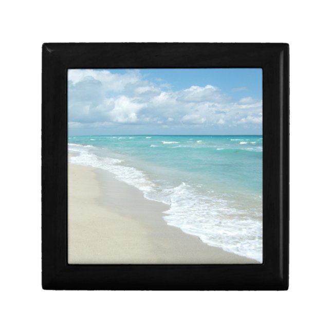 Extreme Relaxation Beach View White Sand Jewelry Box (Front)