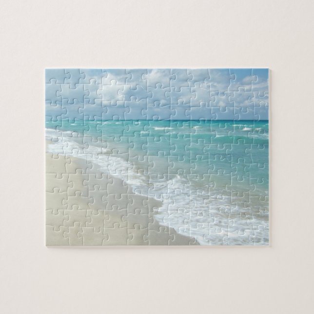 Extreme Relaxation Beach View White Sand Jigsaw Puzzle (Horizontal)