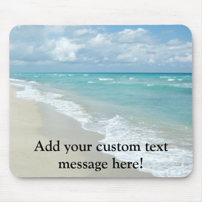 Extreme Relaxation Beach View White Sand Mouse Pad (Front)