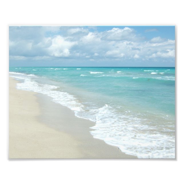 Extreme Relaxation Beach View White Sand Photo Print (Front)