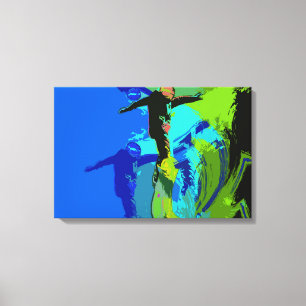 Extreme Riding- Snowboarders Canvas Print