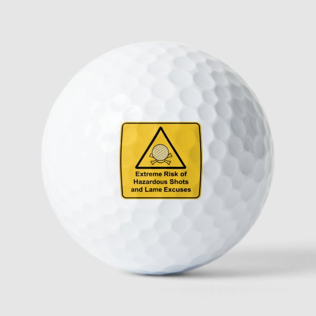 Extreme Risk of Hazardous Shots Golf Balls (Front)