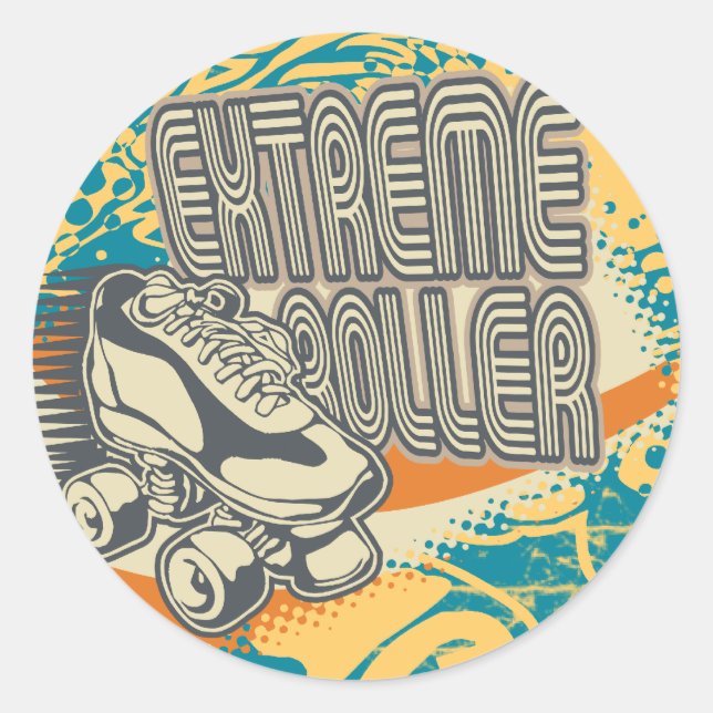 Extreme Roller Tshirts and Gifts Classic Round Sticker (Front)