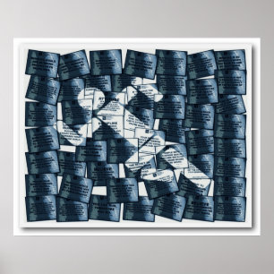 Extreme Running Motivation Posterized in Blue Poster