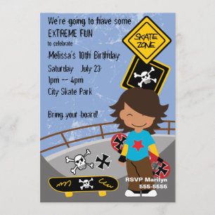 Extreme Skateboarding Party Invitation