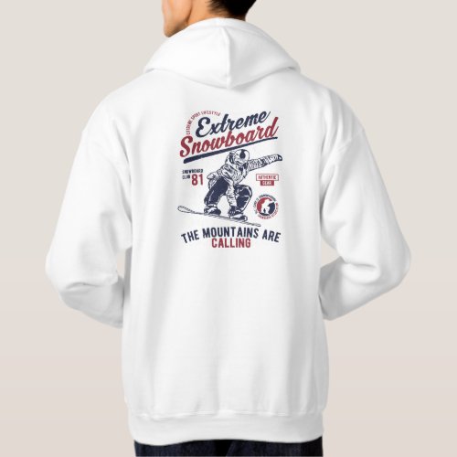 Extreme Snowboard The Mountains are Calling Hoodie