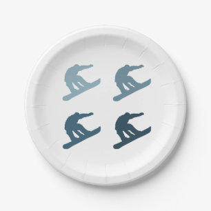 Extreme Snowboarding Paper Plates