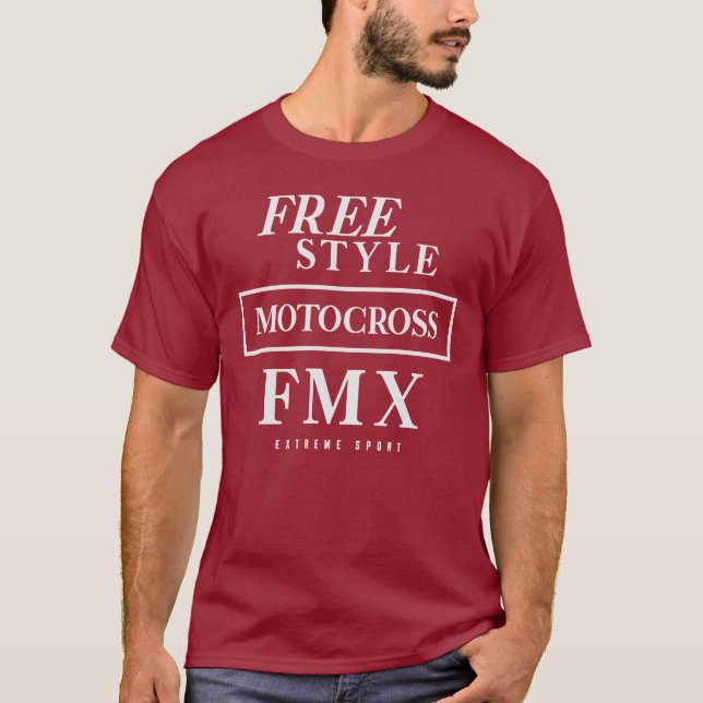 Extreme Sport Freestyle Motocross FMX T-Shirt (Front)