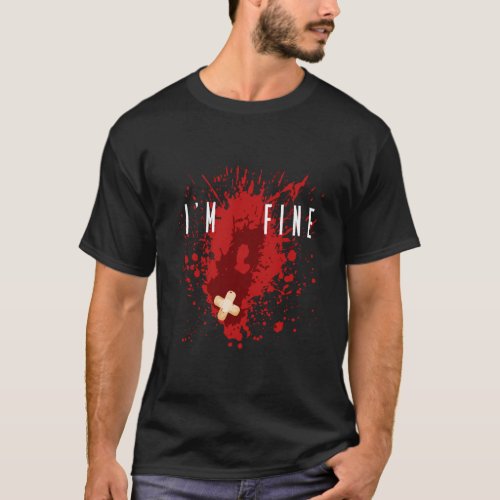 Extreme Sport IM Fine Bloody Blood Stain Graphic T_Shirt