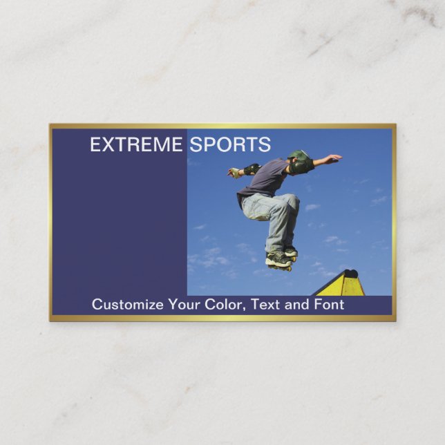 Extreme Sports Business Card Template (Front)