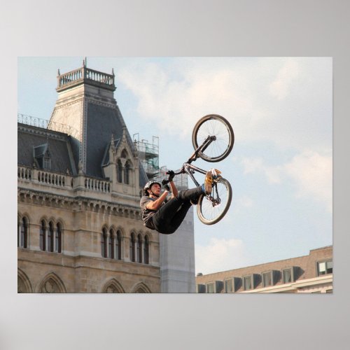 Extreme Sports PosterGuy on Bike doing Tricks Poster