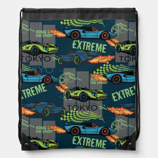 Extreme Tokyo Street Racing Pattern Drawstring Bag (Front)
