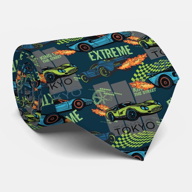 Extreme Tokyo Street Racing Pattern Neck Tie (Rolled)