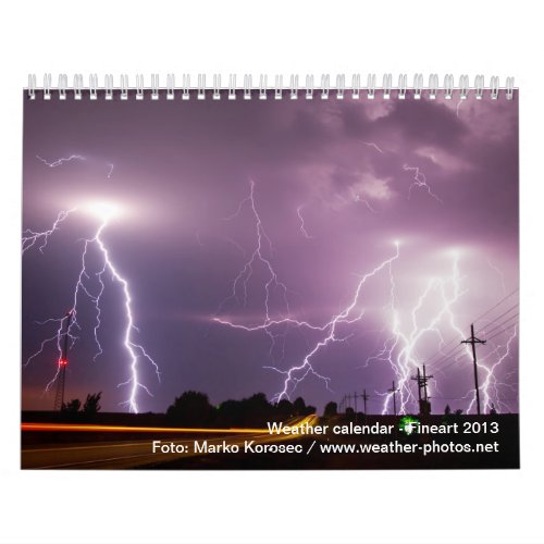 Extreme weather 2013 calendar