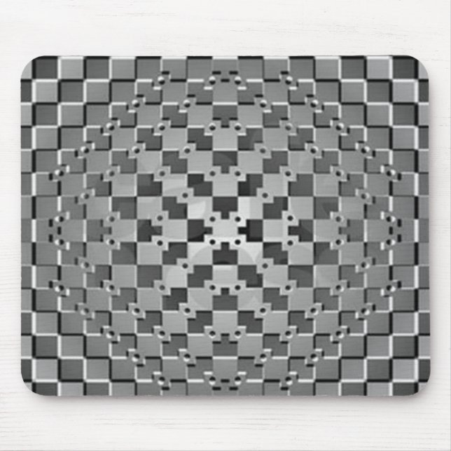 extremely challenging optical illusion mouse pad (Front)
