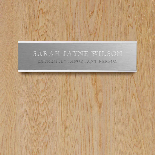 Extremely Important Silver Office Door Sign | Zazzle