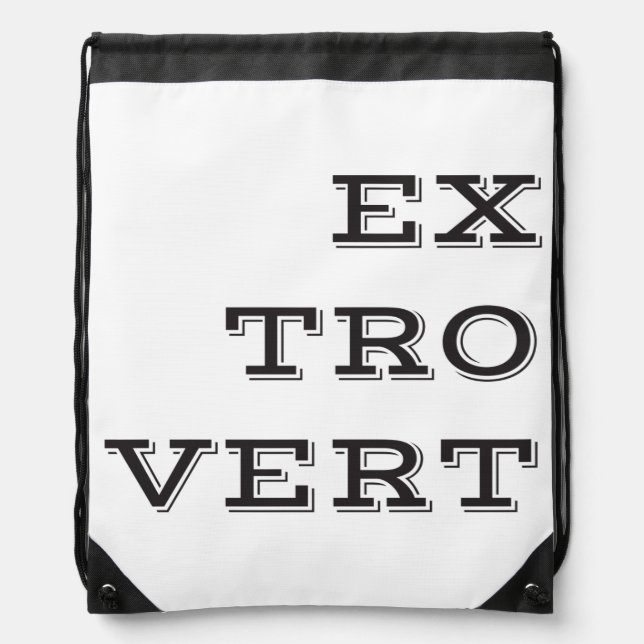 Extrovert Drawstring Backpack (Front)