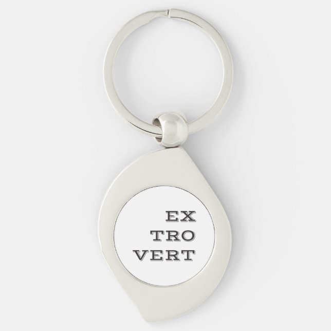 Extrovert Metal Keychain (Front)