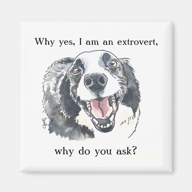 Extrovert Pride Fridge Magnet (Front)