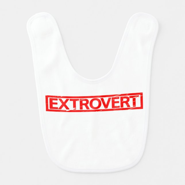 Extrovert Stamp Baby Bib (Front)